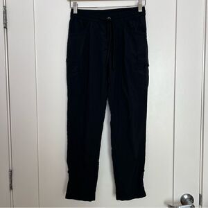 Columbia Pants Womens XS 27L Black Nylon Roll Up Drawstring Straight Leg Hiking